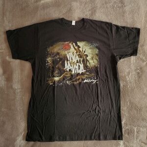 Black Graphic Coldplay Concert T-Shirt Viva La Vida Tour 2009